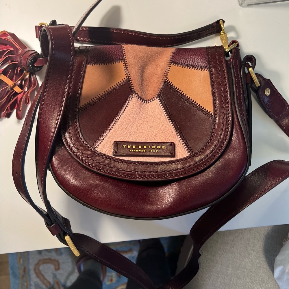 The Bridge Firenze 1969 Maroon Crossbody/Shoulder Bag, NWOT in Original Package